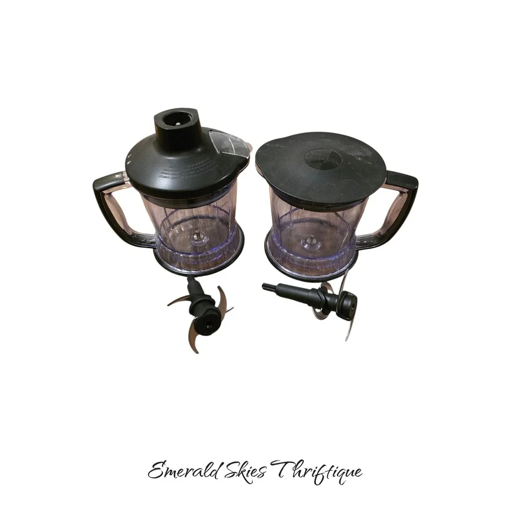 Lot of 2 ninja 5 cup replacement pitchers and blades, like new. Free ship
